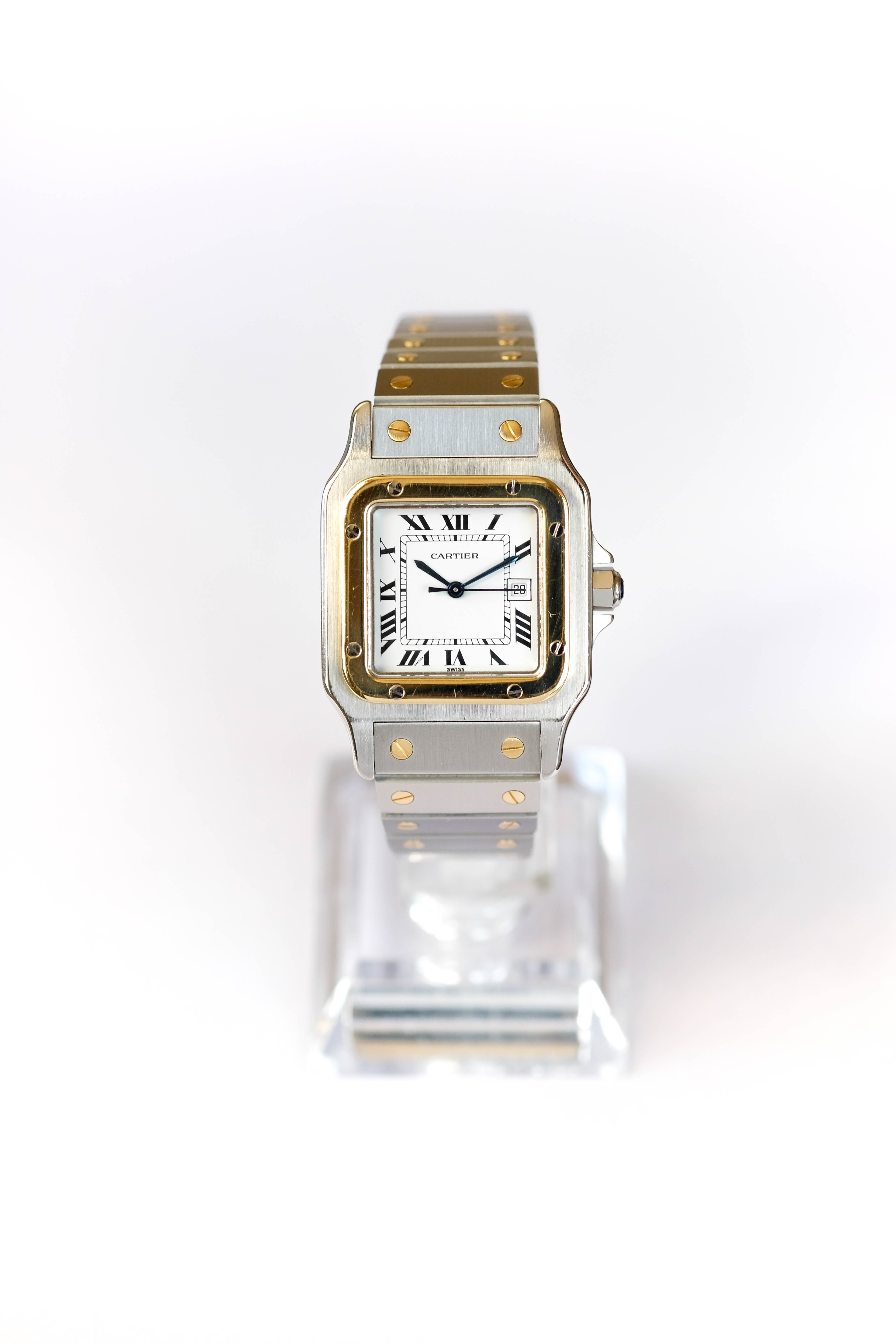 Cartier Santos GM gold steel Fran oise Paris