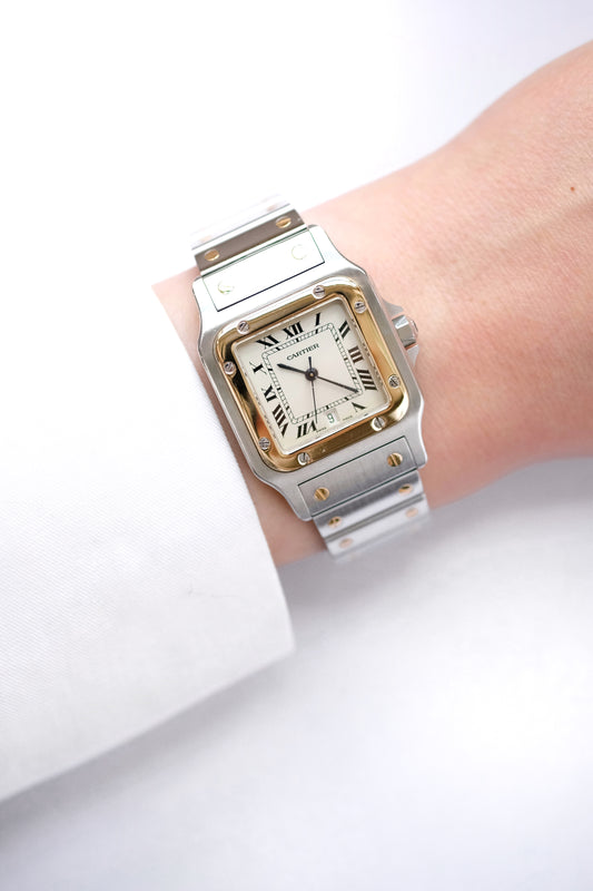 Cartier Santos Curved Gold/Steel - Large Size