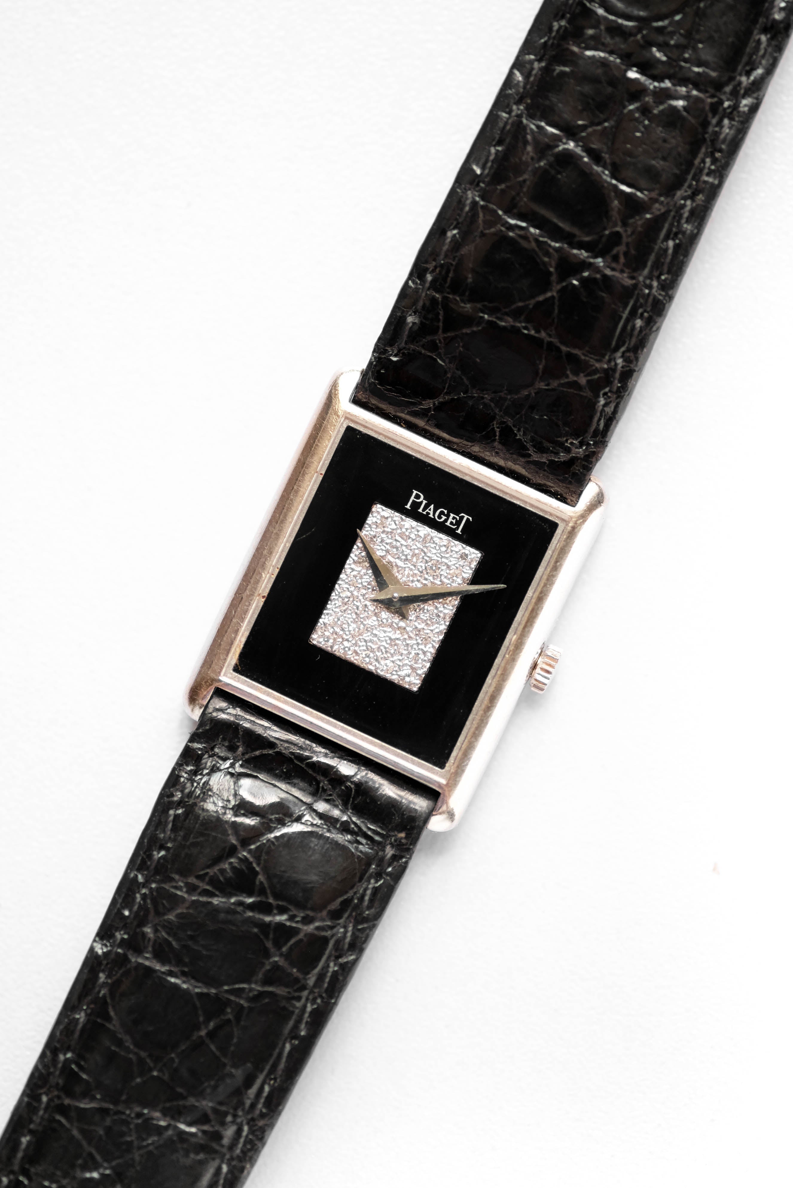 Piaget Tank White gold onyx and diamonds Fran oise Paris