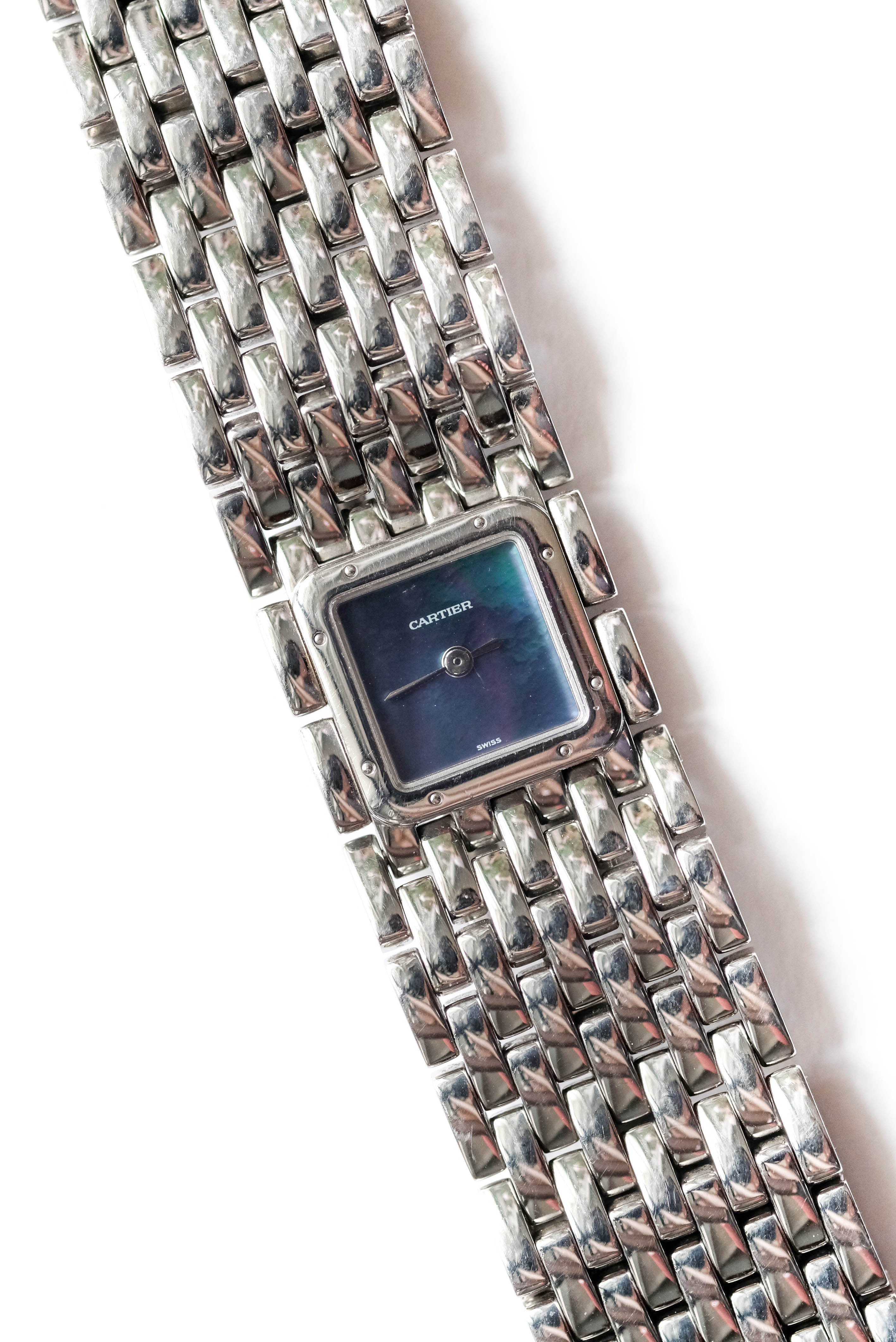 Cartier Panth re Blue mother of pearl ribbon