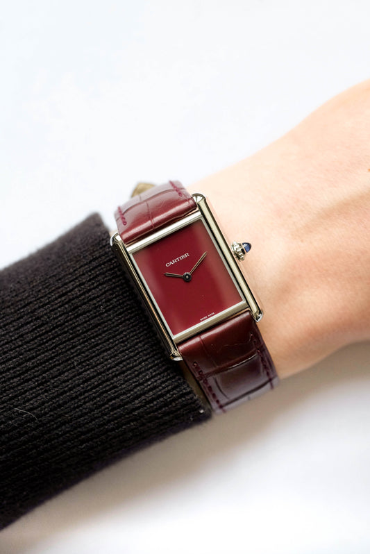 Cartier Tank Must Bordeaux - ref. 4323 - 2021 (full set)